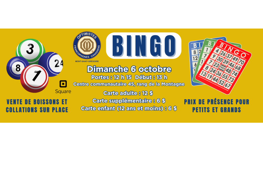 Bingo du Club Optimiste 