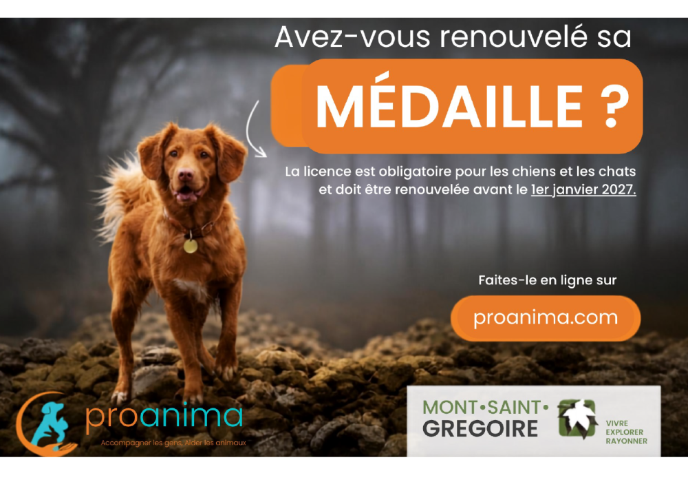 Renouvellement médailles chiens et chats