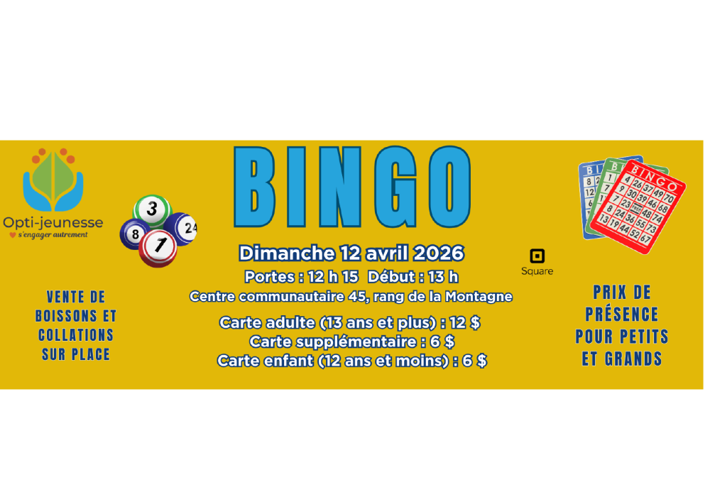 Bingo du Club Opti-Jeunesse