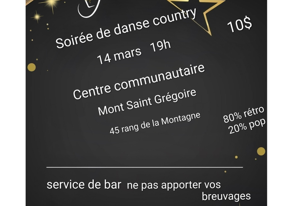 Soirée de danse country | Mars