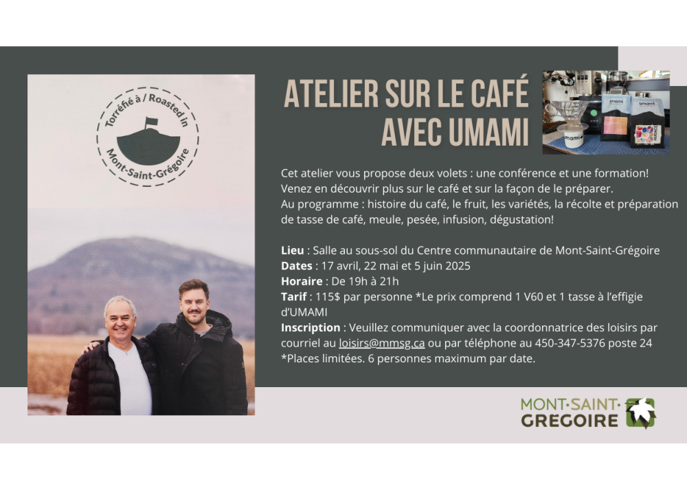 Atelier sur le café avec UMAMI