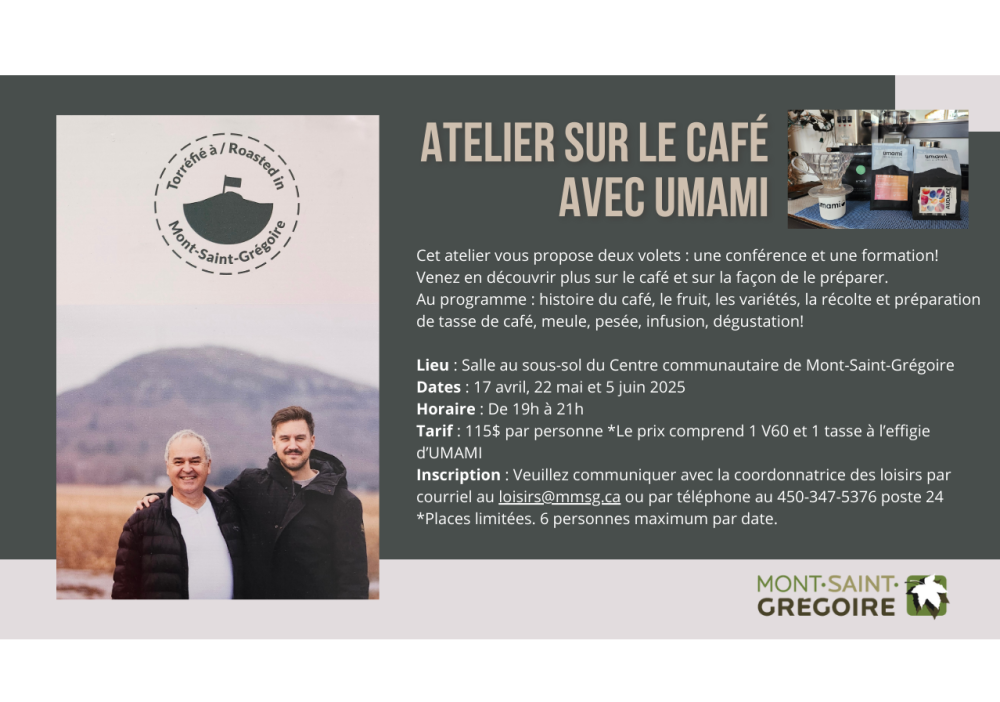 Atelier sur le café avec UMAMI