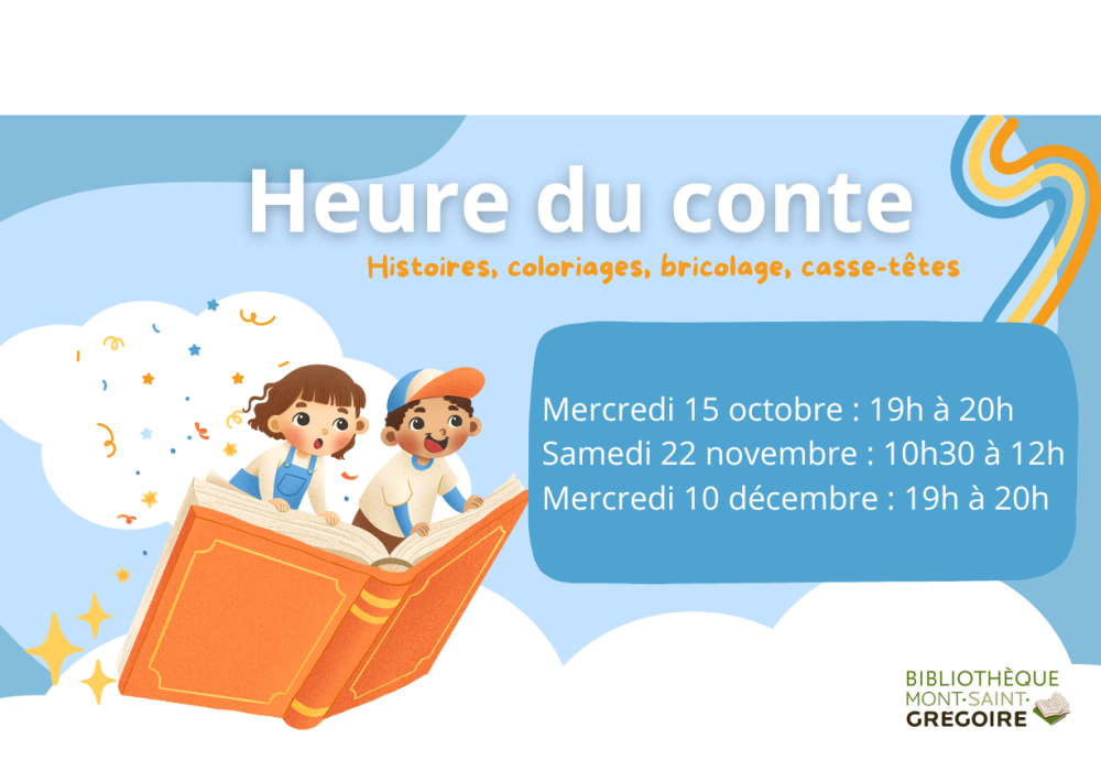 Heure du conte à la bibliothèque