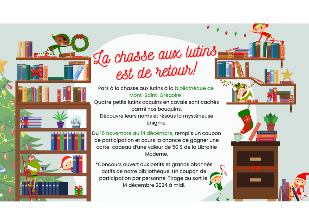 Chasse aux lutins à la bibliothèque