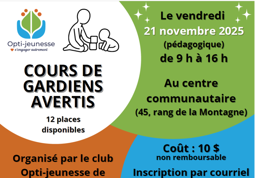 Cours de gardiens avertis 