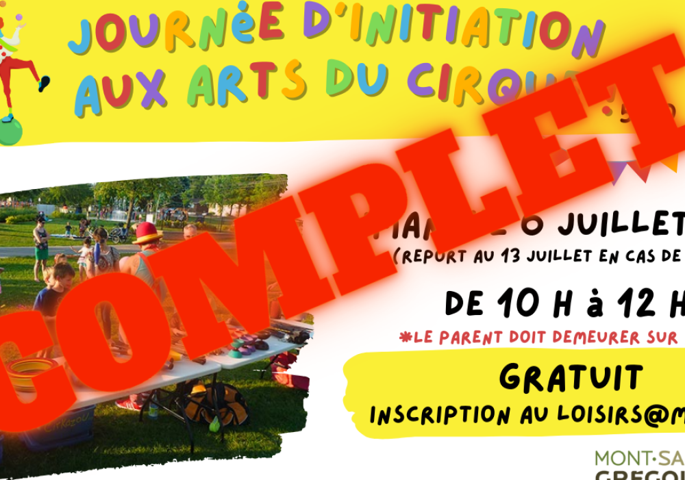 Journée initiation arts du cirque pour les 5 à 10 ans