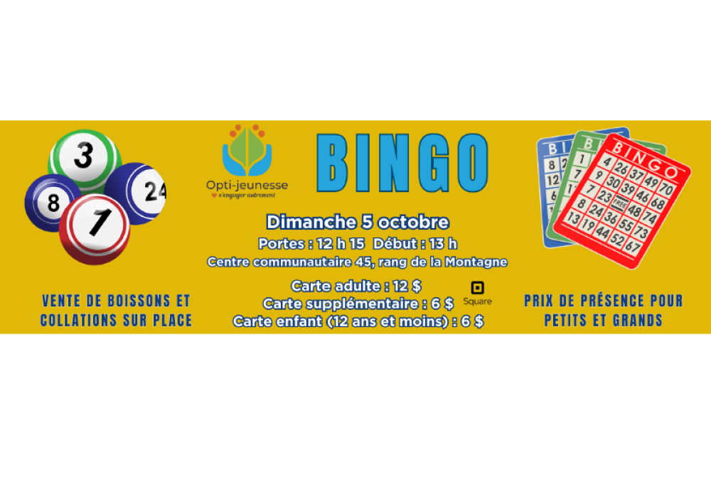 Bingo du Club Opti-Jeunesse