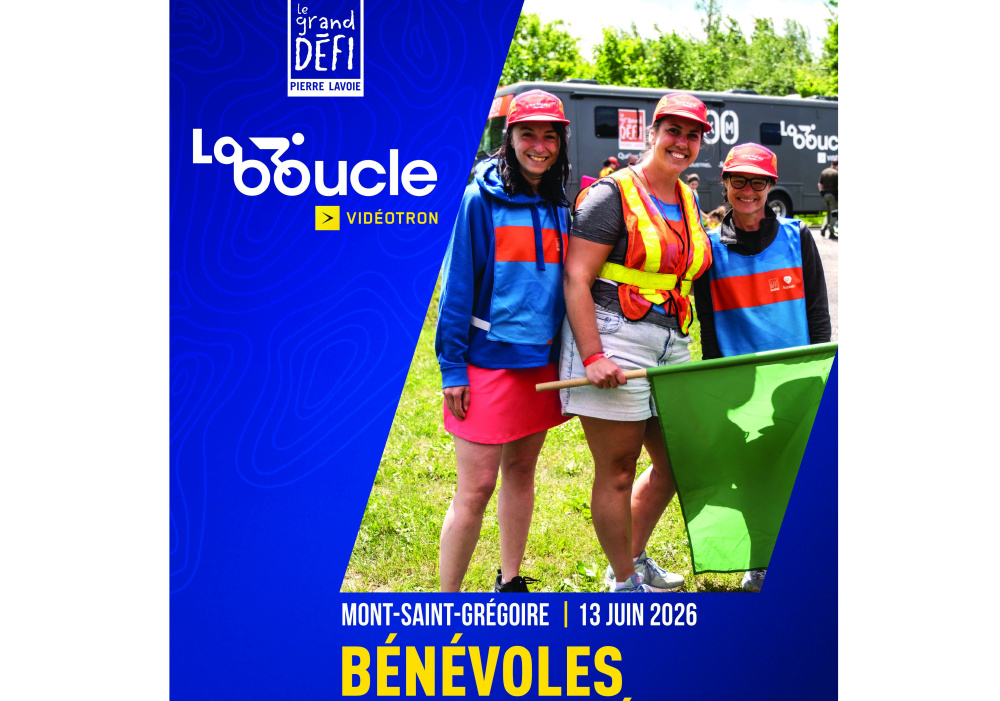 Recrutement de bénévoles | La Boucle | Le Grand défi Pierre Lavoie