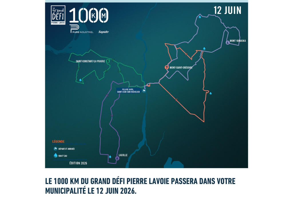 Passage du 1000 KM - Grand défi Pierre Lavoie