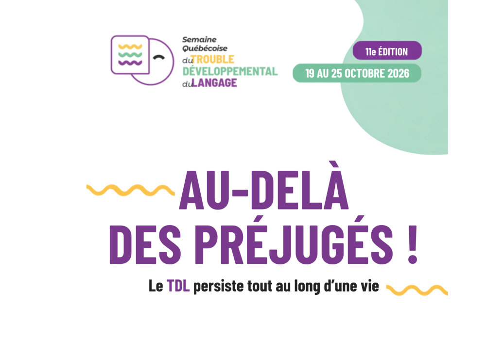 Semaine québécoise du trouble développemental du langage