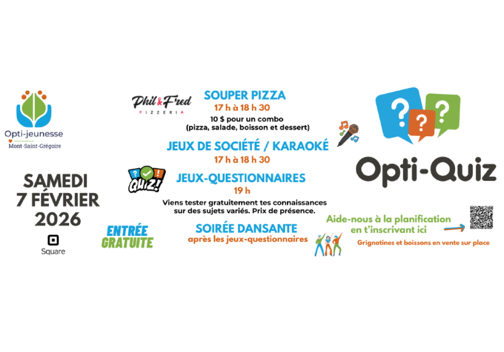 Opti-quiz / souper / danse