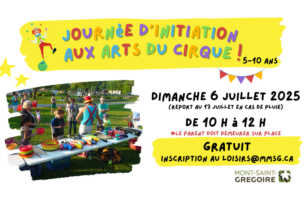 Journée initiation arts du cirque pour les 5 à 10 ans