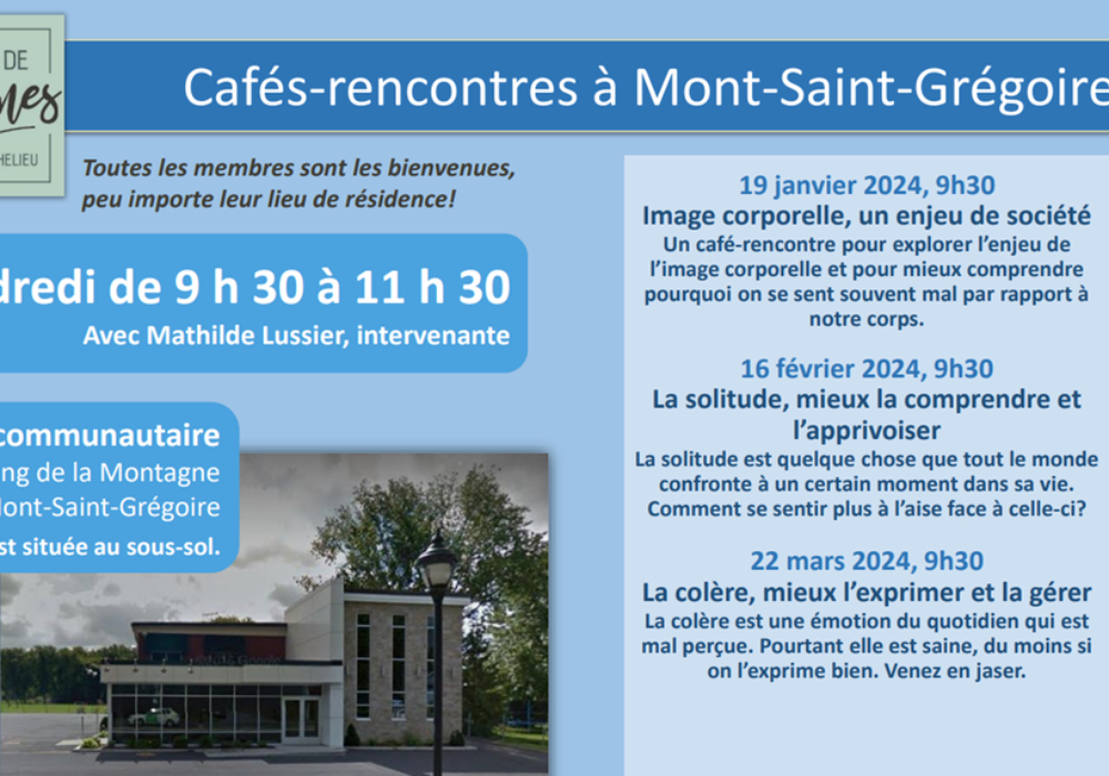 Café-rencontre du Centre de femmes du Haut-Richelieu